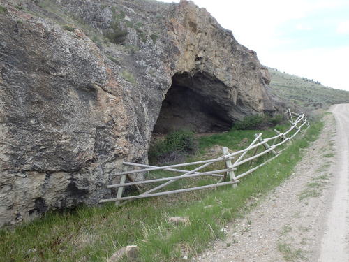 GDMBR: A cave shelter used by Native Americans over time as well as recent Pioneers.